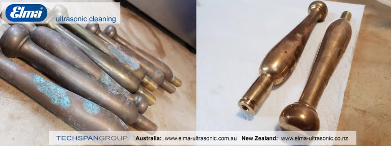 Before After BRASS KNOBS ultrasonic clean AUS NZL