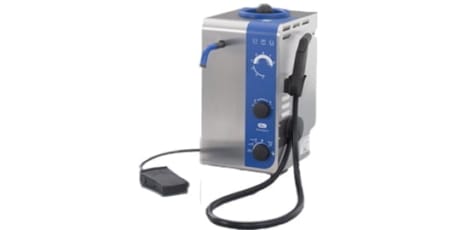 Steam Cleaner type ElmaSteam 8 Basic, with 1 x fixed nozzle, 1 x hand piece, pump, comp air