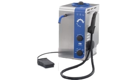 Steam Cleaner type ElmaSteam 8 Basic, with 1 x fixed nozzle, 1 x hand piece, pump, comp air